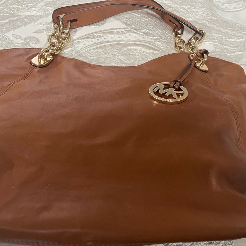 Michael Kors Tan Leather Shoulder Bag
